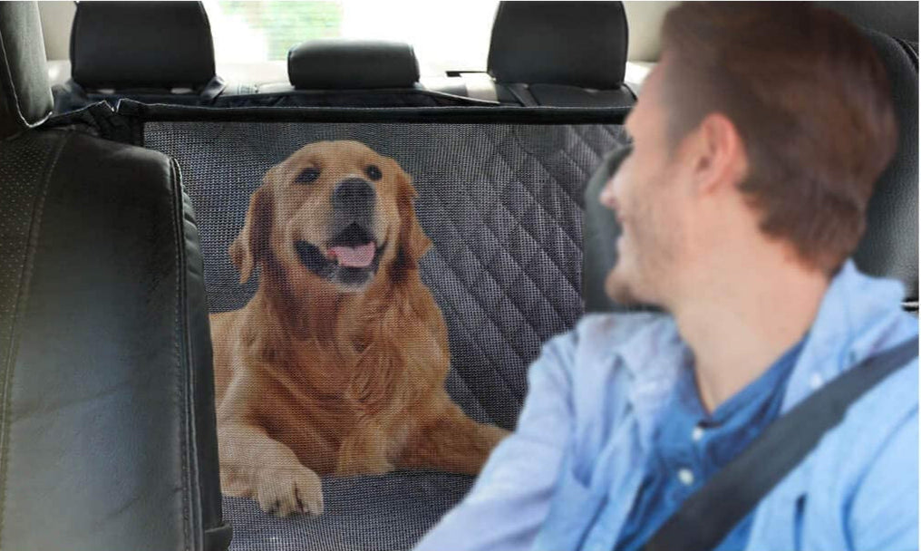 Dog Seat Cover for Back Seat, 100% Waterproof Dog Car Seat Covers with Mesh Window, Scratch Prevent Antinslip Dog Car Hammock, Car Seat Covers for Dogs, Dog Backseat Cover,Standard